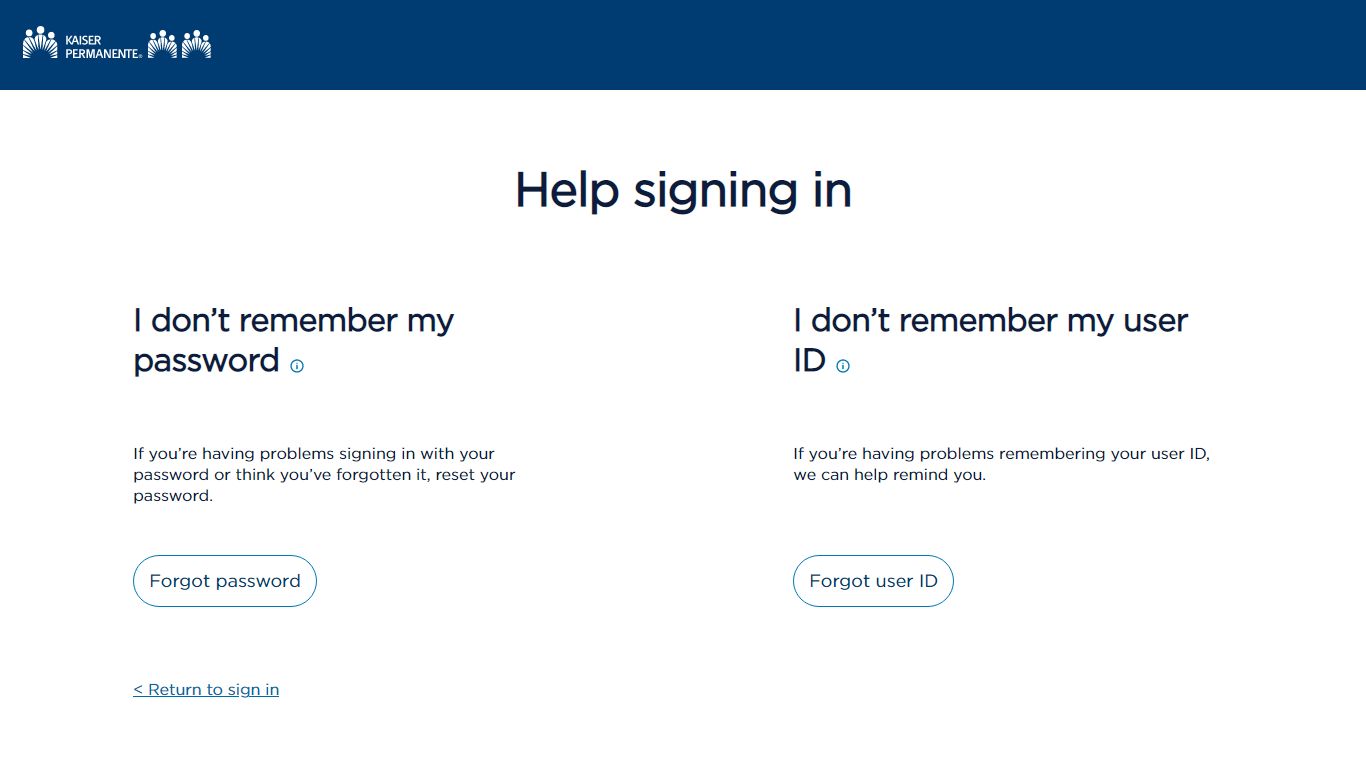 Help signing in | Kaiser Permanente